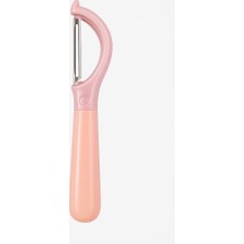 Enyaza Home Paslanmaz Çelik Soyucu Meyve Sebze Soyacağı Manuel ve Hızlı Soyma Sebze Kesici Mutfak Aracı (Pembe)