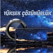 Enyaza Home 15 Pro Max Ile Uyumlu Kamera Lens Koruyucu, Çiziğe ve Darbeye Dayanıklı Koruyucu, Derin Mor