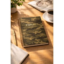 Eseran Print Kamuflaj Desenli Düz Sayfa Mukavva Kapak Spiral Defter – Renk ve Paket Seçenekleri