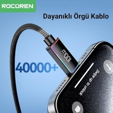 Enyaza Home 100W Type-C To Type-C Rgb Aydınlatmalı Örgülü Şarj ve Data Kablosu 2 Metre