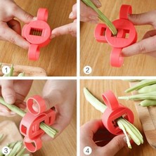 Enyaza Home Pratik Fasulye Ayıklama Aparatı - Paslanmaz Çelik Bıçaklı Taze Fasulye Dilimleyici ve Temizleyici - Ergonomik Mutfak Yardımcısı