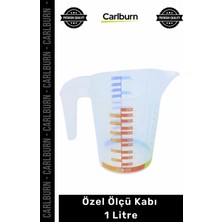 Carlburn #ölçükabı Sağlığa Dost Plastik Dayanıklı 1 Litre Hassas Çoklu Ölçüm Pratik Özel Ölçü Kabı