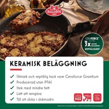 Enyaza Home Ballarını Torre Kızartma Tavası Seti, Seramik Kaplama, 24 + 28 Cm, Indüksiyonlu Ocaklara Uygun, Çıkarılabilir Sap, Alüminyum