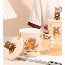 Enyaza Home Ayıcık Desenli Eğlenceli Seramik Kupa