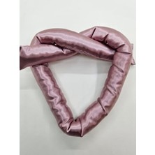 Enyaza Home Saten Isısız Saç Şekillendirici ve Saç Tokası (Tek Ebat, Gül Kurusu)