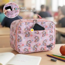 Enyaza Home Haegs Termal Çanta, Çocuk Beslenme Çantası, Kız Çocukları Için Öğle Yemeği Kutusu, Yalıtımlı Kız Çocuk Beslenme Çantası, Kreş ve Okul Için Öğrenci Öğle Yemeği Kutusu - Unicorn