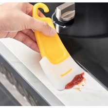 Enyaza Home Silikon Tava Kazıyıcı Spatula, Mutfak Temizleme Aparatı, Yağ ve Yemek Artığı Temizleyici
