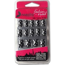 Enyaza Home Kurukafa Desenli Takma Tırnak (24'lü)