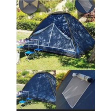 Özbience Gençlik ve Aile Için 7 Kişilik Mavi ve Sarı Kamp Çadırı