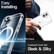 Enyaza Home 16 Uyumlu Manyetik Şeffaf Kılıf Ile Uyumlu Silikon Toz ve Kirden Korur Kılıf Kenar Korumalı