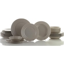 Enyaza Home Porselen Pearl Tuvana 6 Kişilik 24 Parça Yemek Takımı Bej