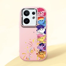 Ucuc Vivo X200 Fe Uyumlu Darbe Emici Kamera Korumalı Pembe Silikon Özel Baskı Desenli Kılıf