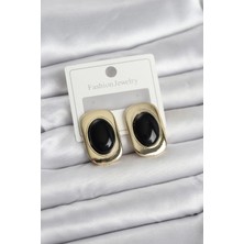 Uravas Store Siyah Renk Kare Model Kadın Küpe