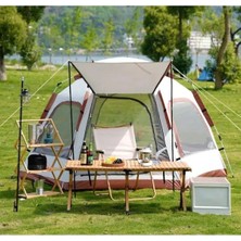 Özbience 6 Kişilik Otomatik Tenteli Kamp Çadırı, Sineklikli, Çift Kapı, Kolay Kurulum