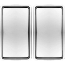 Enyaza Home Paslanmaz Çelik Dikdörtgen Sunum Tepsisi, Gümüş, 18X33 Cm, Düz, Çay Kahve Tatlı Sunumu, 2 Adet