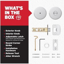 Enyaza Home 97300-934 Pismo Kapı Tokmağı, Cilalı Krom