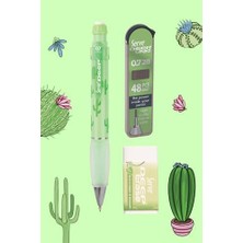 Enyaza Home Doğa Desenli Deep Kalem, Deep Silgi ve Deep Min, 0.7 Mm, Elma Yeşili