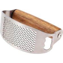 Enyaza Home Mallart® Paslanmaz Çelik Sallanan Sarımsak Ezeceği - Ergonomik Saplı Pratik Sarımsak Ezici, Modern Mutfak Gereçleri El Tipi Ezme Aleti ve Püre Yapıcı