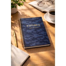 Eseran Print Kamuflaj Desenli Çizgili Mukavva Kapak Spiral Defter – Renk ve Paket Seçenekleri