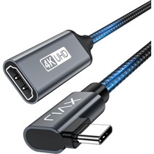 Enyaza Home Usb-C To HDMI Adaptör 4K@30Hz – Type-C Görüntü Aktarıcı – ile Uyumlu, MacBook ile Uyumlu, Laptop, Tablet Uyumlu – Dayanıklı Örgü Kablo – Tak & Çalıştır Otgth