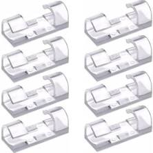 Enyaza Home Kablo Sabitleyici Klipsler, 20 Adet, Yapışkanlı, Şeffaf, Duvar Cam Için Kablo Düzenleyici Tutucu