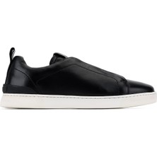 Tamer Tanca Erkek Hakiki Deri Siyah Sneakers & Spor Ayakkabı 1093 2805 Erk Ayk Y26 Sıyah