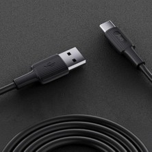 Enyaza Home Juo 12W Usb-A To Type-C Silikon Hızlı Şarj ve Data Kablosu Siyah 1 Metre