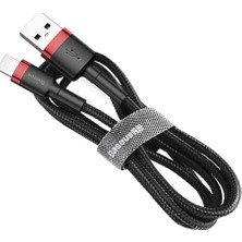 Enyaza Home Cafule 1.5 A Lightning ile Uyumlu 2 Metre Şarj Kablosu CALKLF-C19 - Siyah