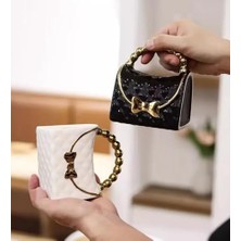 Enyaza Home Çanta ve Zincir Detaylı Seramik Kupa