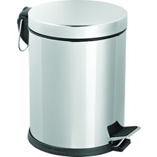 PremiumPort Krom 3 Litre Pedallı Banyo Çöp Kovası, Şık ve Kullanışlı Tasarım