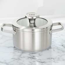 Enyaza Home Graphite Paslanmaz Çelik Tencere 16 cm