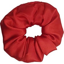 Enyaza Home Saten Saç Tokası Scrunchie Toka 3 Adet (Kırmızı5)