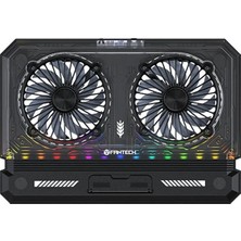 Fantech NC21 Rgb 2 Fanlı 8 Kademeli Yükseklik Ayarı Notebook Soğutucu Stand