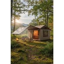 Özbience 420D Oxford Kumaş Şişme Çadır, 10-12 Kişilik, Su Geçirmez, 350X350X250CM