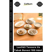 Carlburn #tabakbone Tazelik Koruma Gıda Saklama Pratik Kapak Lastikli Tencere Tabak Bonesi 100 Adet 20CM