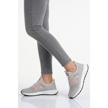 Walkway Buz Pudra Fileli Hafif Esnek Kilit Bağcıklı Unisex Spor Ayakkabı Motano G