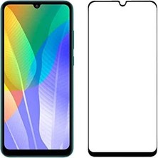 Enyaza Home Y6P ile Uyumlu Temperli Cam Full Ekran Koruyucu Kkd Siyah