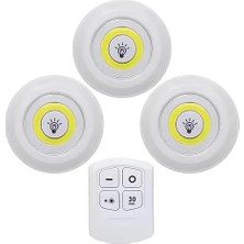 Enyaza Home 3'lü Uzaktan Kumandalı Kablosuz LED Spot Lambalar – Pratik ve Şık Aydınlatma Çözümü