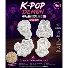 Figür Bende K-Pop Demon Kurabiye Kalıbı Seti 4’lü – 3D Baskı Pla Malzeme Özel Tasarım