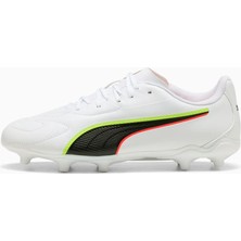 Puma King 20 Play Fg/ag Jr Beyaz Genç Krampon - 108735 01