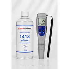 Adwa AD31 Ec/tds Metre Iletkenlik Ölçer + 1413 Μs/cm 1 Litre Kalibrasyon Solüsyonu Seti