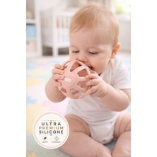 Tgm Baby Kalp Desenli Bebek Diş Kaşıyıcı Ultra Premium Silikon Top