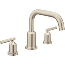 Enyaza Home T961BN Gibson Iki Saplı Güverte Üstü Modern Roma Küvet Bataryası, Vana Gerekli, Fırçalanmış Nikel