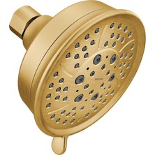 Enyaza Home 3638BG Duş Acc-Core Dört Fonksiyonlu 4-3/8 "çaplı Püskürtme Başlığı Standart, Fırçalanmış Altın