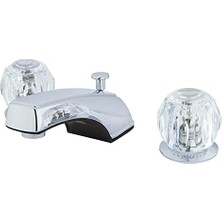 Enyaza Home KB921 Americana 8-Inç Ikiz Akrilik Saplı Lavabo Bataryası, Parlak Krom