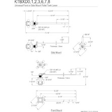 Enyaza Home Ktbxd6 Buckingham Evrensel Ön Veya Yan Montajlı Tuvalet Tankı Kolu, Parlak Nikel