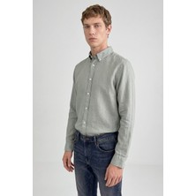 Lee %100 Keten Regular Fit Normal Kesim Siyah Gömlek