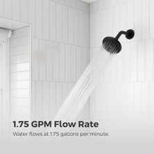 Enyaza Home Evrensel Duş Başlığı, Duş Kolu Dahil Değil, 5 Fonksiyonlu, 1,75 Gpm, Mat Siyah Kaplama, 015WS2UT01B