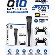 Mobixom Q10 Game Stick Retro Oyun Konsolu 20776 Oyunlu 4K Hd – 2.4g Kablosuz Çift Kol – 128 GB