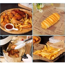 Enyaza Home 36X24 Ebadında, Ağırtılmamış Kraft Kağıt Üzerine Asorti (Gazate - Yemek Çizimleri - Menü Içeriği Görselleri) Baskılı 50LI Sunum Kağıdı